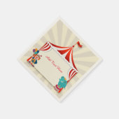 サーカステント、パフォーマー スタンダードカクテルナプキン (角)