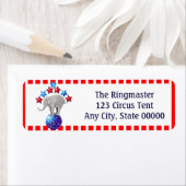 サーカステーマエレファントカーニバルストライプ ラベル (インサイチュ)
