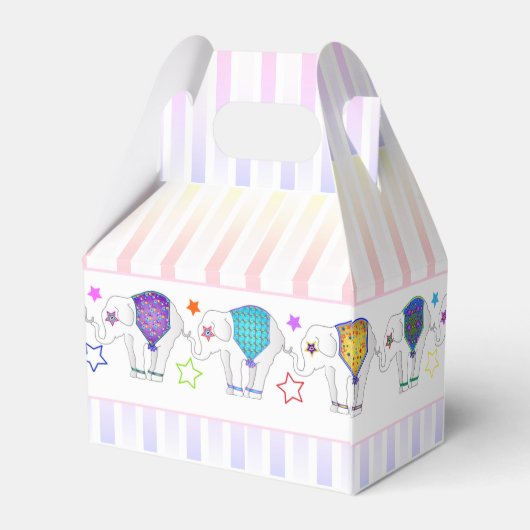 サーカステーマエレファントガールバースデーパーティー フェイバーボックス (裏面サイド)
