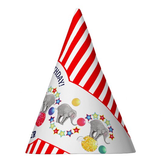 サーカステーマゾウ誕生日 パーティーハット (右)
