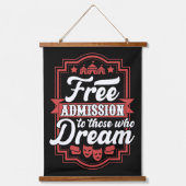 サーカステーマタイポグラフィやる気を起こさせる引用文 吊り下げ型タペストリー (正面)