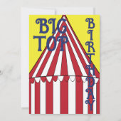 サーカステーマパーティーの招待状 招待状 (裏面)