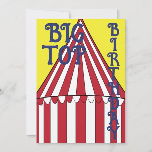 サーカステーマパーティーの招待状 招待状 (裏面)