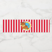 サーカステーマ子供の誕生日漫画のトラストライプギ ペットボトルラベル (シングルラベル)