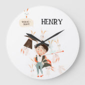 サーカステーマ子供部屋デコール ラージ壁時計 (正面)