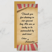 サーカステーマ結婚サンキューカード (正面/裏面)