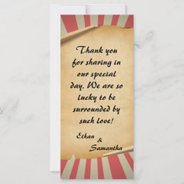 サーカステーマ結婚サンキューカード