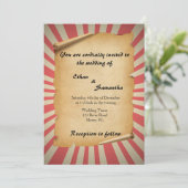 サーカステーマ結婚式招待状 シーズンカード (スタンド正面)