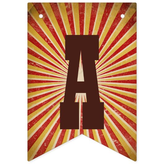 サーカステーマ誕生日パーティーのためのビグトップのバナー バンティングフラッグ (第2の旗)