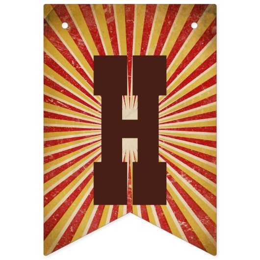 サーカステーマ誕生日パーティーのためのビグトップのバナー バンティングフラッグ (第1の旗)