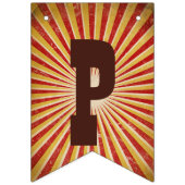 サーカステーマ誕生日パーティーのためのビグトップのバナー バンティングフラッグ (第3の旗)