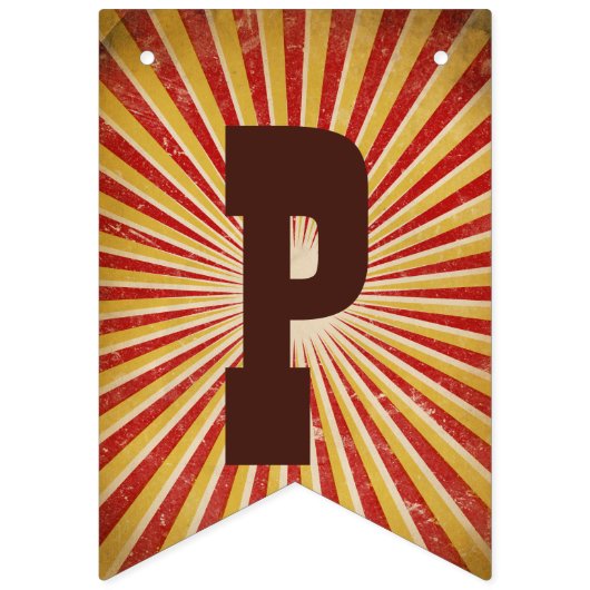 サーカステーマ誕生日パーティーのためのビグトップのバナー バンティングフラッグ (第3の旗)