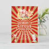 サーカステーマ誕生日パーティー 招待状 (スタンド正面)