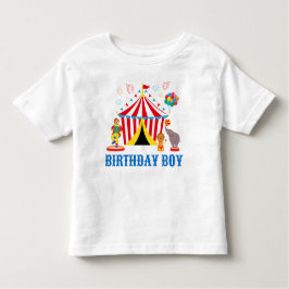 サーカステーマ誕生日ボーイカーニバルパーティーシャツ トドラーTシャツ