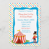 サーカステーマ|サーカステント|サーカスパーティー 招待状 (正面/裏面)