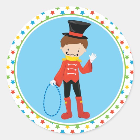 サーカステーマ |リングマスター ラウンドシール (正面)