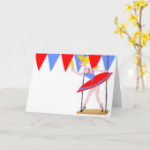 サーカストラペーズアーティストサーカスパーティー カード (黄色い花)