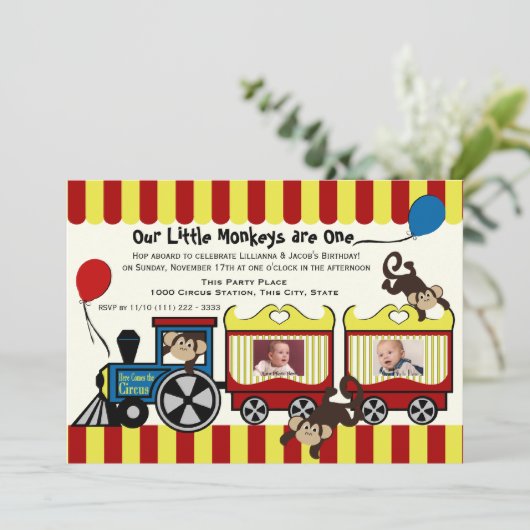 サーカストレインツイン写真 招待状 (スタンド正面)