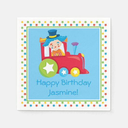 サーカストレイン | カスタマイズ スタンダードカクテルナプキン (正面)