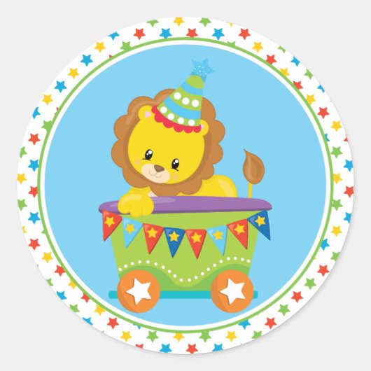 サーカストレイン |ライオン ラウンドシール (正面)