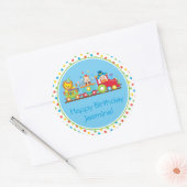 サーカストレイン | Train Car |パーソナライズされた | ラウンドシール (封筒)