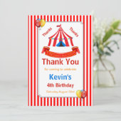 サーカスバースデーパーティレッド サンキューカード (スタンド正面)