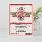 サーカスバースデーパーティーイベントパス 招待状 (スタンド正面)
