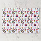 サーカスバースデーパーティーベビーシャワー紙ランチョンマット ペーパーパッド (正面)