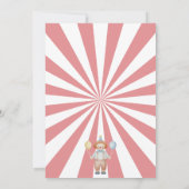 サーカスバースデーパーティー招待カーニバルテーマ 招待状 (裏面)