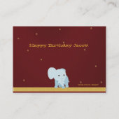 サーカスバースデーパーティ招待状 エンクロージャーカード (裏面)