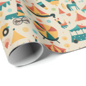 サーカスパターン ラッピングペーパー (ロールコーナー)
