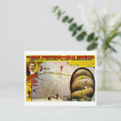 サーカスパフォーマンスヴィンテージ1899ポスター ポストカード (スタンド正面)