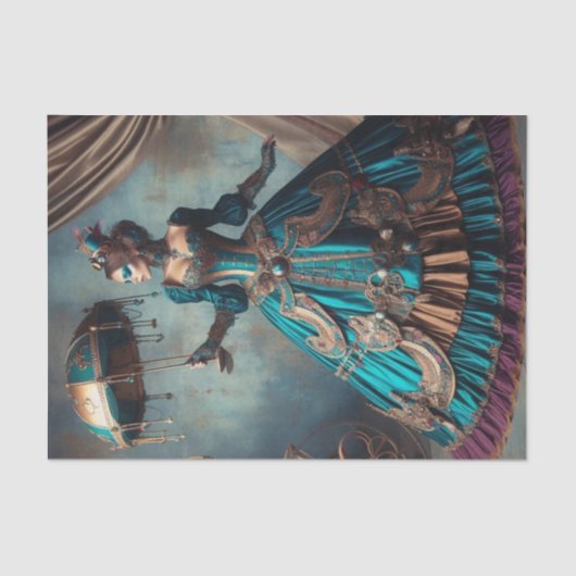 サーカスパフォーマーステームパンクヴィンテージレビクトリアンディ 薄葉紙 (正面)