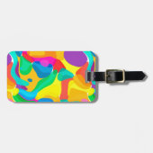 サーカスパーソナライズされたカラー抽象芸術アートパターン ラゲッジタグ (正面横)