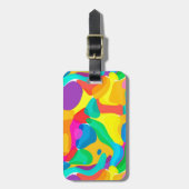 サーカスパーソナライズされたカラー抽象芸術アートパターン ラゲッジタグ (正面縦)