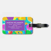 サーカスパーソナライズされたカラー抽象芸術アートパターン ラゲッジタグ (裏面横)