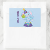 サーカスパーソナライズされたゾウのステッカー 長方形シール (バッグ)