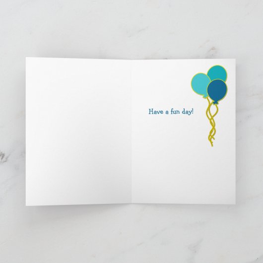 サーカスパーソナライズされた誕生日カード カード (内部)