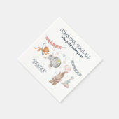 サーカスパーティーカーニバルテーマ1st誕生日 スタンダードカクテルナプキン (角)