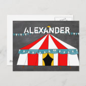 サーカスパーティーギフト インビテーションポストカード (正面/裏面)