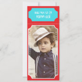 サーカスパーティーチケットキッズパーティー追加フォト 招待状 (裏面)