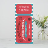 サーカスパーティーチケット子供の誕生日パーティー追加フォト 招待状 (スタンド正面)