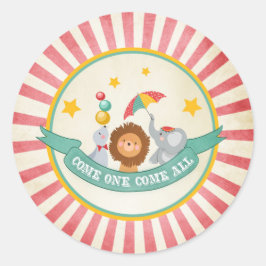 サーカスパーティーフェイバーラベルカーニバル封筒用シール ラウンドシール