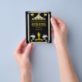 サーカスパーティーポスターとカード チラシ (手)