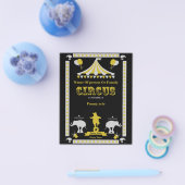 サーカスパーティーポスターとカード チラシ (シングル)