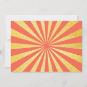 サーカスパーティー動物カーニバルパーティー誕生日写真 招待状 (裏面)