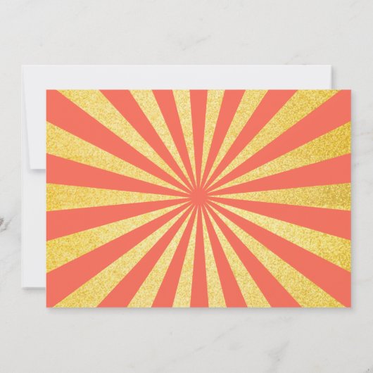 サーカスパーティー動物カーニバルパーティー誕生日写真 招待状 (裏面)