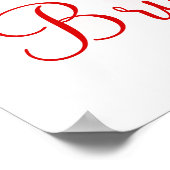 サーカスパーティー 赤白金ストライプ バナー ポスター (角)