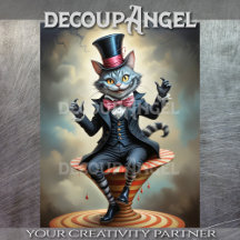 サーカスビクトリアンチェシャーキャット – Decopage