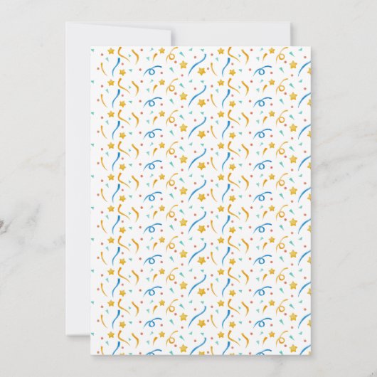 サーカスビッグトップかわいい動物の子供の誕生日パーティー 招待状 (裏面)